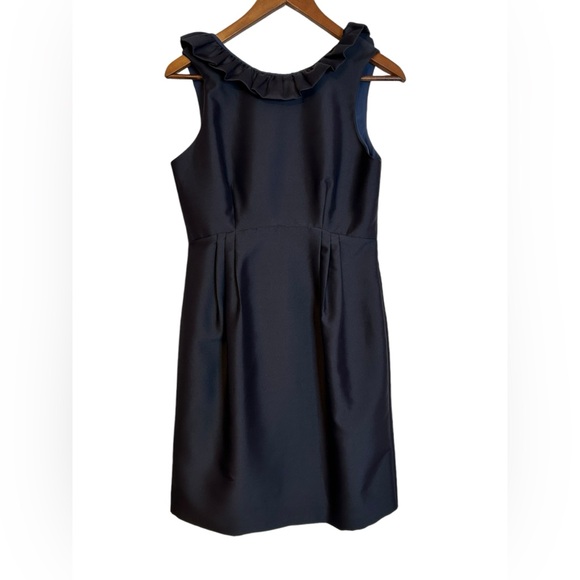 Camilyn Beth Navy Blue Go Go Dress Satin Formal Gold Button Dress Size 8 NWOT - Picture 5 of 9